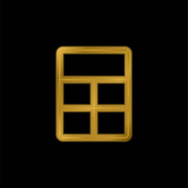 Büyük Yerleşim Altın kaplamalı metalik simge veya logo vektörü