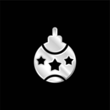 Bauble gümüş kaplama metalik simge