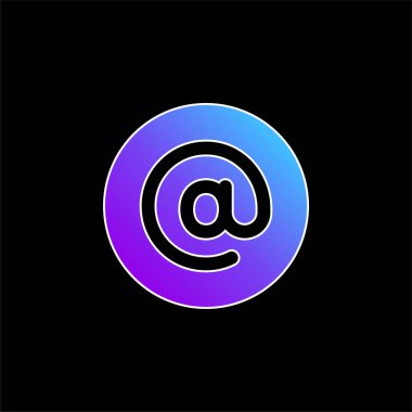 Arroba mavi gradyan vektör simgesi