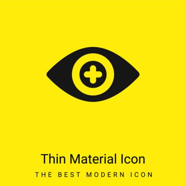 Bionic Contact Lens minimal bright yellow material icon clipart