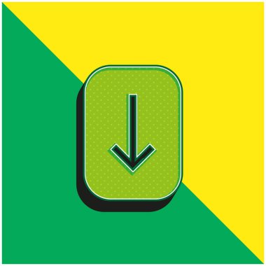 Ok Yeşil ve Sarı modern 3d vektör simgesi logosu