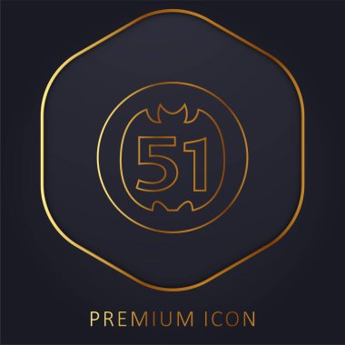 51 Sosyal Logo Altın Hat prim logosu veya simgesi
