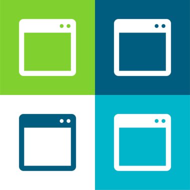 Temel Pencere Görünümü Düz 4 renk minimal simgesi