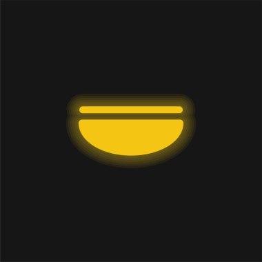 Balance yellow glowing neon icon clipart