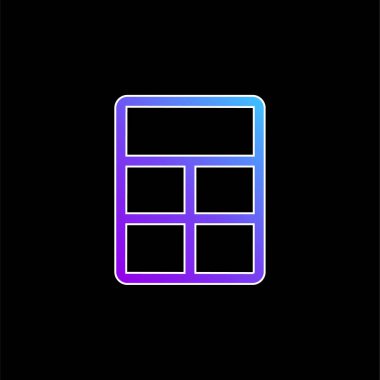 Büyük Düzen mavi gradyan vektör simgesi