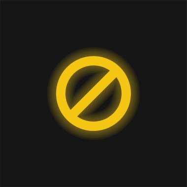 Sarı parlak neon simgesini yasakla