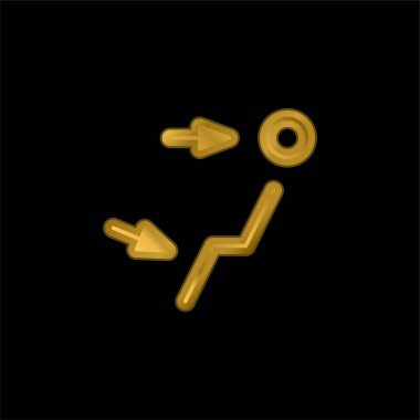 Air Outlet altın kaplama metalik simge veya logo vektörü