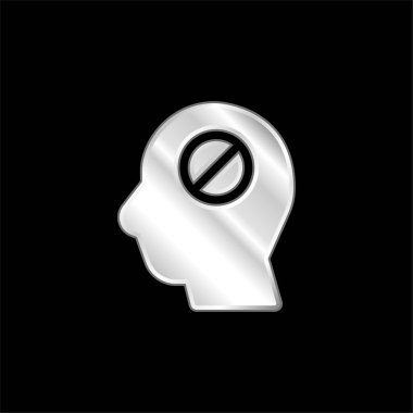 Engellenmiş gümüş kaplama metalik simge