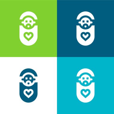 Bebek Düz Renk Simgesi seti