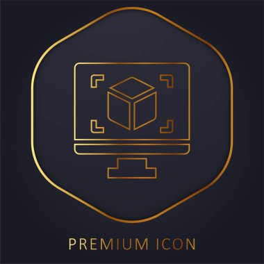 3d Altın Hat premium logosunu ya da simgesini göster