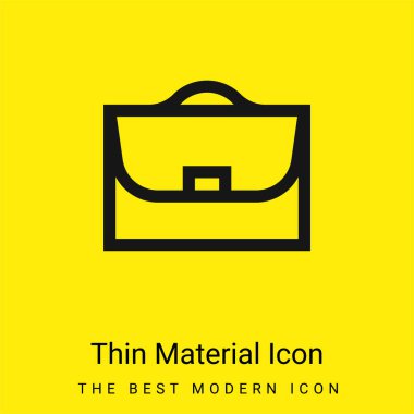 Evrak çantası en az parlak sarı madde simgesi