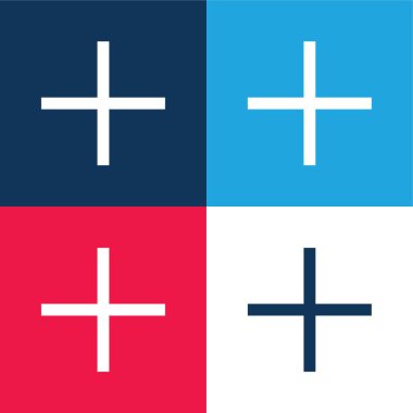 Mavi ve kırmızı dört renk simgesi ekle