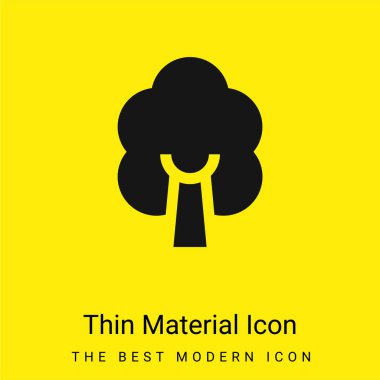 Birch Tree minimal bright yellow material icon clipart