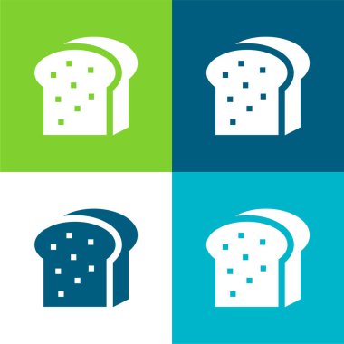 Ekmek Düz 4 renk en küçük simge kümesi