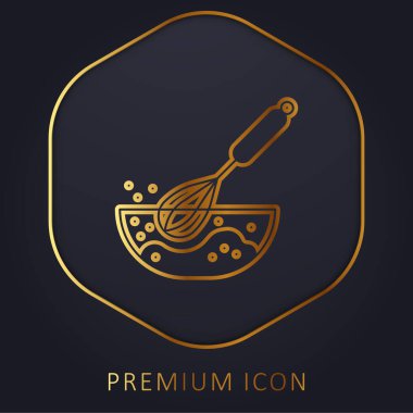 Altın çizgi prim logosu ya da simgesini yener