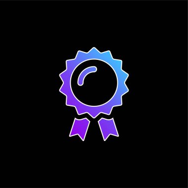 Rozet mavi gradyan vektör simgesi