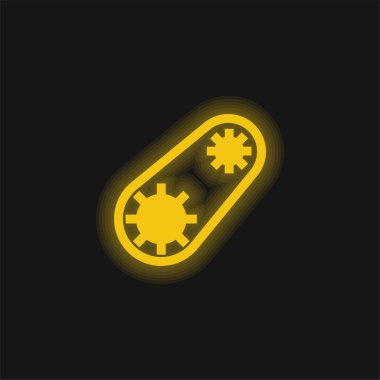 Kemerli parlak neon simgesi