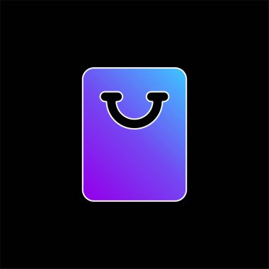 Mavi torba gradyan vektör simgesi