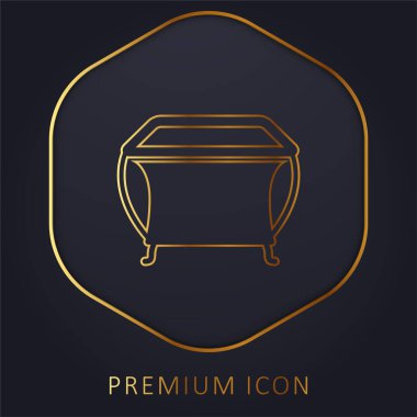 Bebek Playpen altın çizgi premium logosu veya simgesi