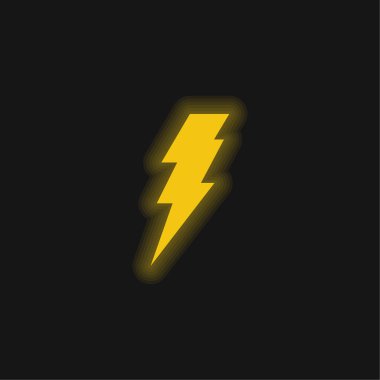 Sürgülü sarı parlak neon simgesi