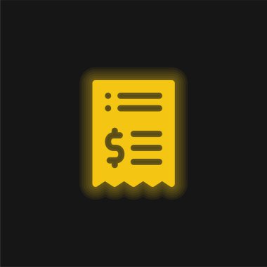 Sarı parlak neon simgesi