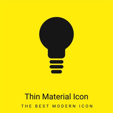 Siyah Ampul Sembolü Minimum Parlak Sarı Madde simgesi