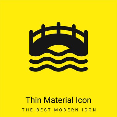 Bridge minimal bright yellow material icon clipart