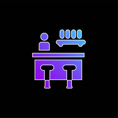 Çubuk mavi gradyan vektör simgesi