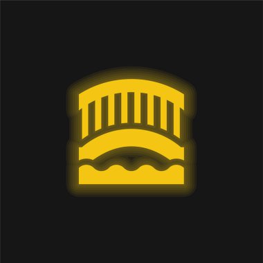 Köprü sarısı parlak neon simgesi