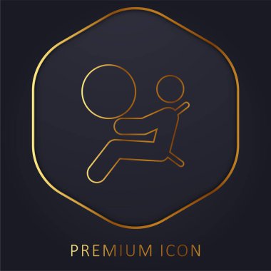 Hava yastığı altın çizgi prim logosu veya simgesi