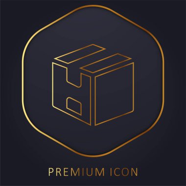 Altın çizgi prim logosu veya simgesi