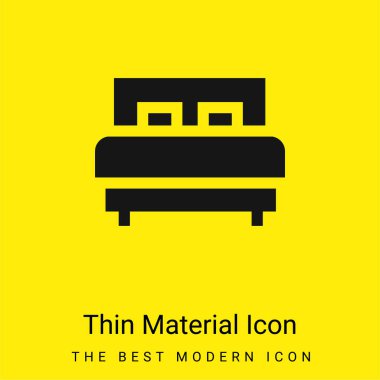 Yatak minimal parlak sarı madde simgesi