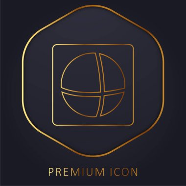 Dünya Logosu 'nun Reklamları Altın Hat prim logosu veya simgesi