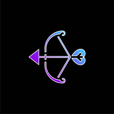 Baş mavisi eğimli vektör simgesi