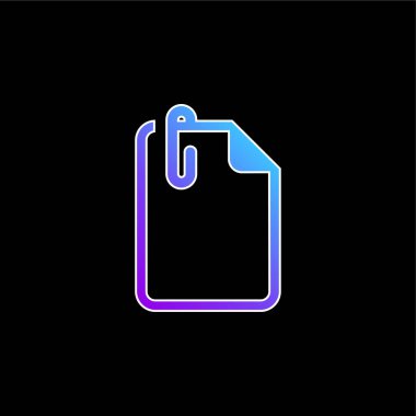 Dosya mavi eğimli vektör simgesi ekle