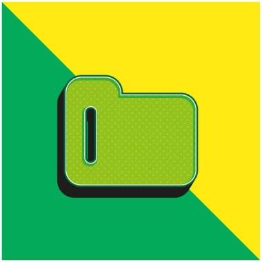 Siyah Dizin Sembolü Yeşil ve Sarı 3D vektör simgesi logosu