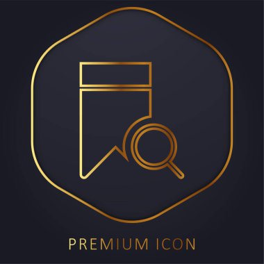 Yer imi altın çizgi premium logosu veya simgesi