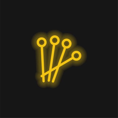 Acupunture Sarı Parlayan Neon ikonu