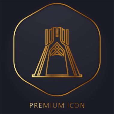 Azadi altın çizgi premium logosu veya simgesi
