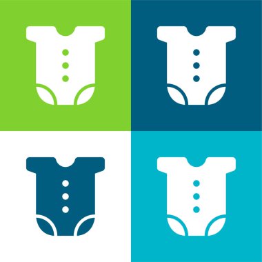 Bebek Elbiseleri Düz 4 Renk en küçük simge seti