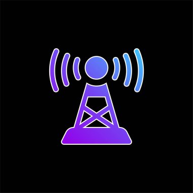 Anten mavi gradyan vektör simgesi