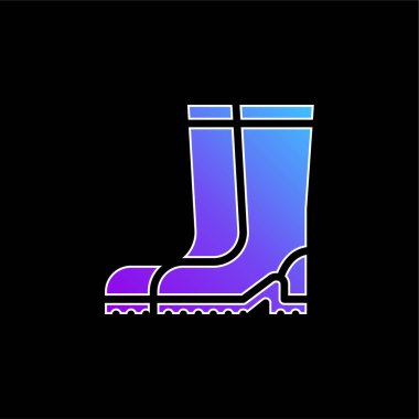 Çizme mavisi gradyan vektör simgesi