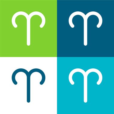 Koç Sembolü Düz Düz Renk en az simge kümesi