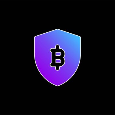 Bitcoin mavi gradyan vektör simgesi