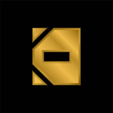 Gündem altın kaplama metalik simge veya logo vektörü