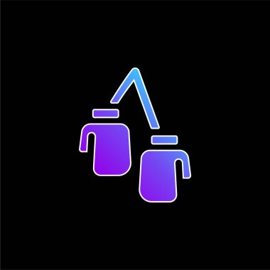 Boks mavi gradyan vektör simgesi