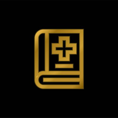 Randevu Defteri altın kaplama metalik simge veya logo vektörü