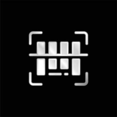 Çubuk Kodu gümüş kaplama metalik simge