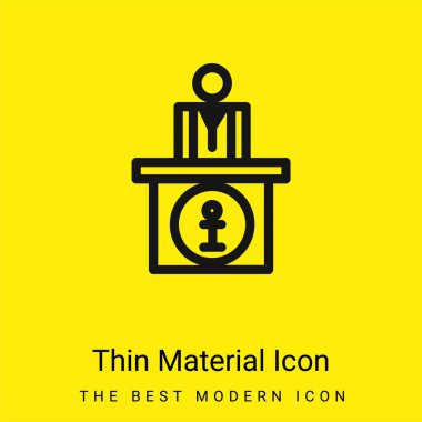 Doğum günü pastası Asgari düzeyde parlak sarı malzeme simgesi