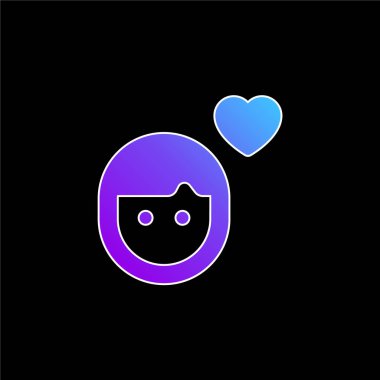 Erkek mavi gradyan vektör simgesi